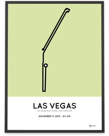 2019 Las Vegas half marathon course poster