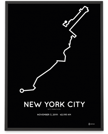 2019 NYC marathon course poster