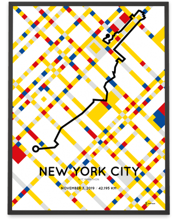 2019 NYC marathon Special Edition course poster