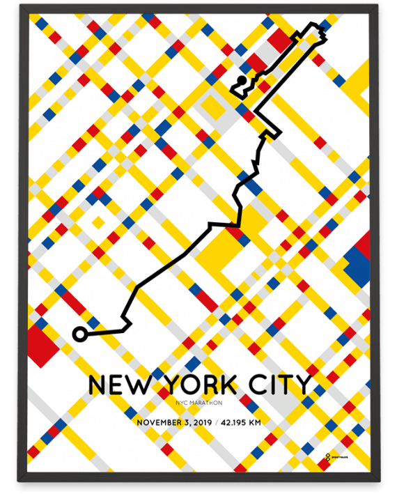 2019 NYC marathon Special Edition course poster