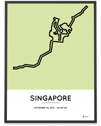 2019 Singapore marathon course poster