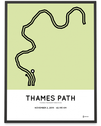 2019 Thames Meander Marathon course print