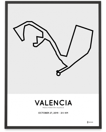 2019 Media maraton Valencia course poster