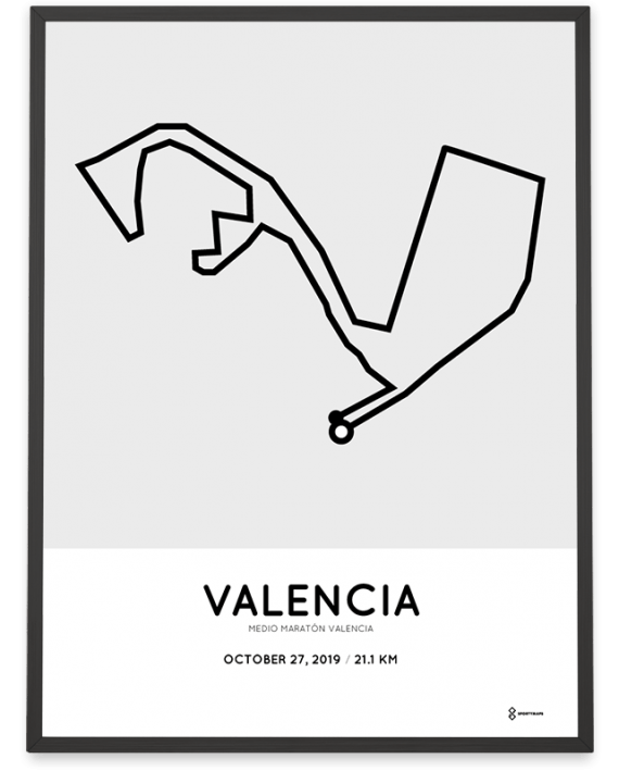 2019 Media maraton Valencia course poster
