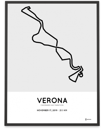 2019 Verona half marathon course poster