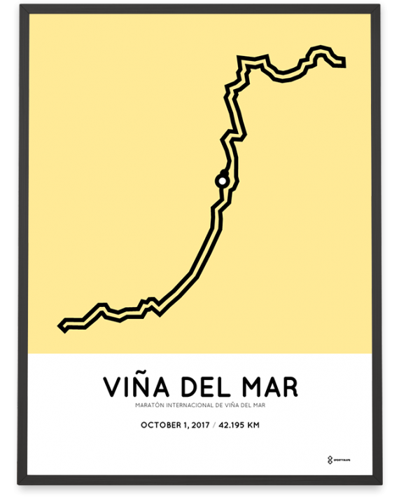 2019 Vina del mar marathon course poster