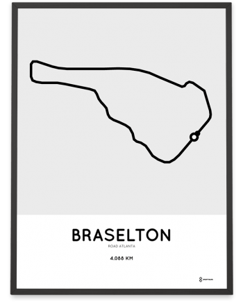 Road Atlanta Racetrack course poster