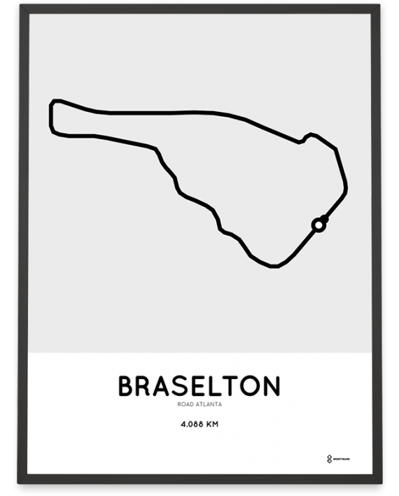 Road Atlanta Racetrack course poster