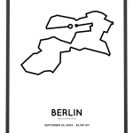 2009 Berlin marathon strecke poster
