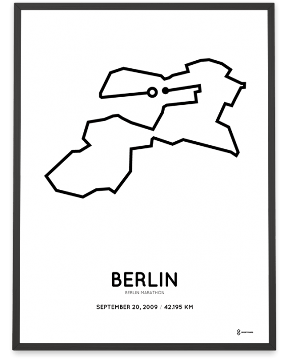 2009 Berlin marathon strecke poster