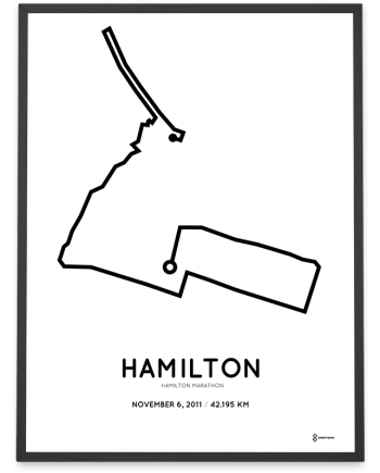 2011 Hamilton marathonermap print