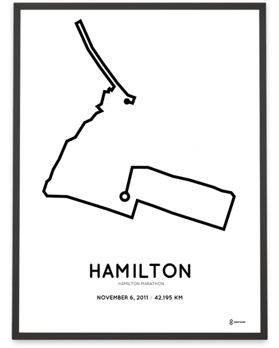 2011 Hamilton marathonermap print