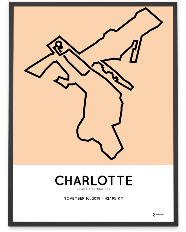 2019 Charlotte Marathon print Sportymaps
