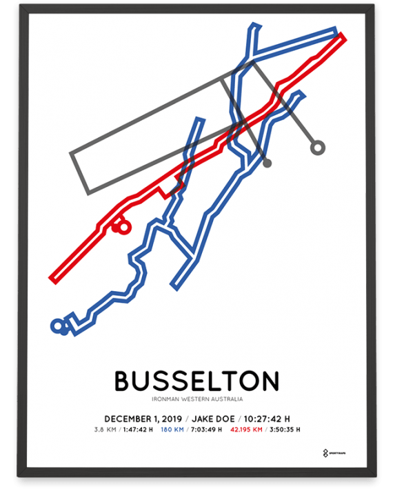 2019 Ironman Busselton course poster