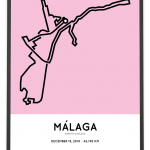 2019 Malaga marathon course poster