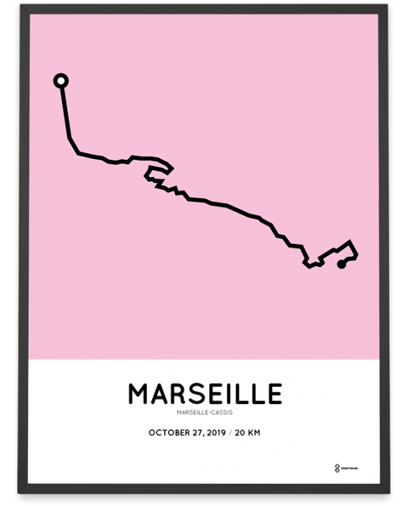 2019 Marseille Cassis parcours print