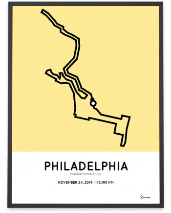 2019 Philadelphia marathon course poster
