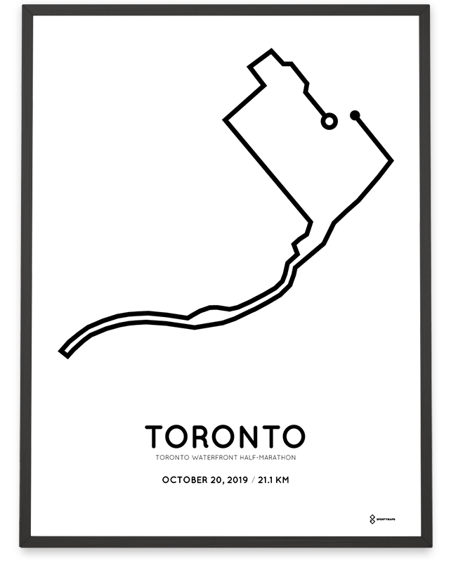 2019 Toronto Waterfront half marathon print Sportymaps