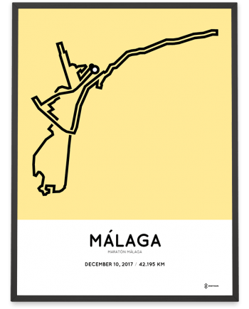 2017 Malaga Marathon course poster