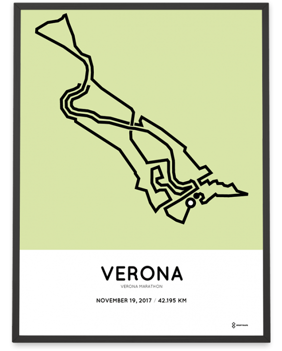 2017 Verona marathon course poster