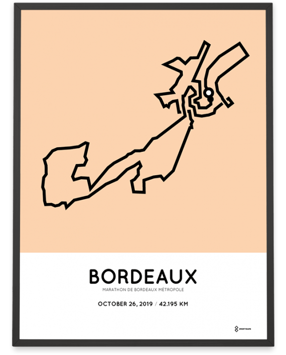 2019 Bordeaux marathon parcours poster