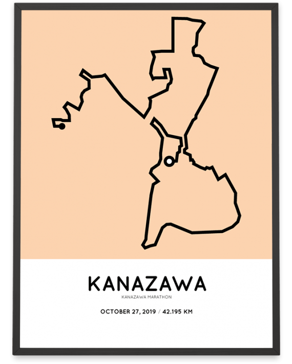 2019 Kanazawa marathon course print