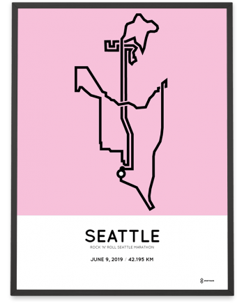 2019 RNR Seattle marathon course poster