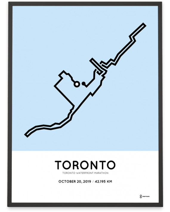 2019 Toronto Waterfront marathon course poster