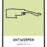 2019 Warmathon Antwerpen route poster
