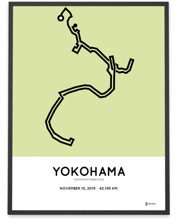 2019 Yokohama marathon course poster