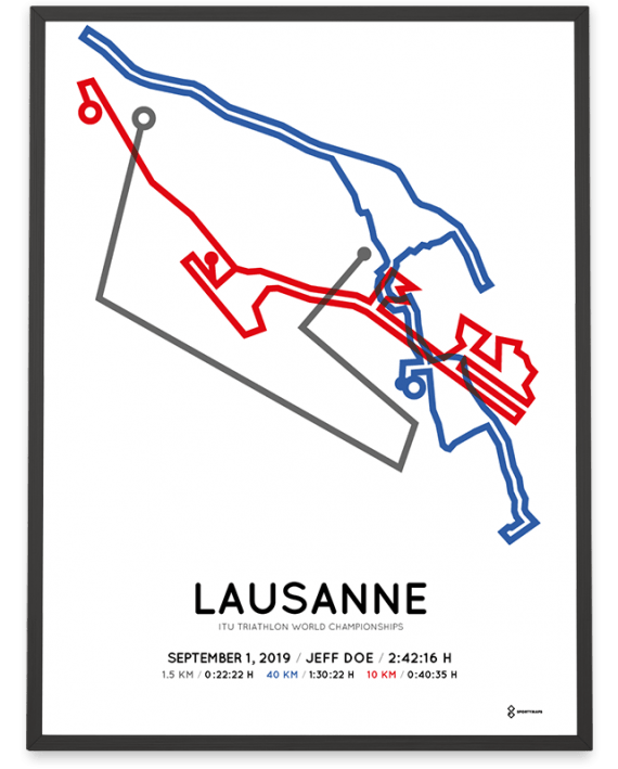 2019 ITU triahlon WC Lausanne parcours poster