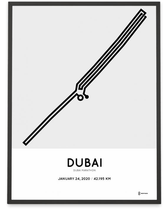 2020 Dubai marathon course poster