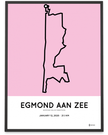 2020 Egmond halve marathon route poster sportymaps