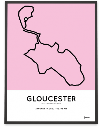 2020 Gloucester marathon routemap print