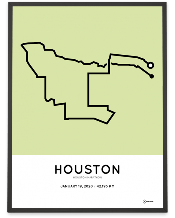 2020 Houston marathon course poster