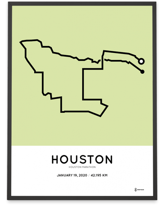 2020 Houston marathon course poster