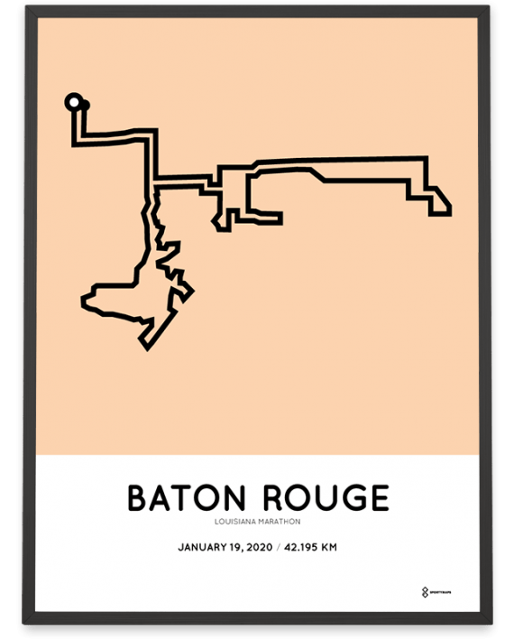 2020 Louisiana marathon course poster