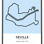 2020 Medio Maratón de Sevilla course print
