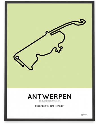 2018 Scheldecross Antwerpen route print