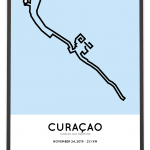 2019 Curacao half marathon routemap poster