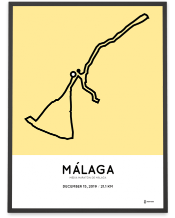 2019 Media Maraton de Malaga course poster