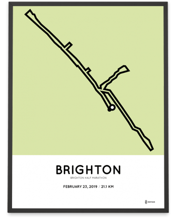2020 Brighton half marathon course poster