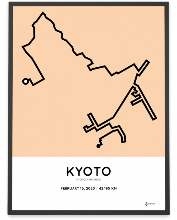 2020 Kyoto marathon sportymaps print
