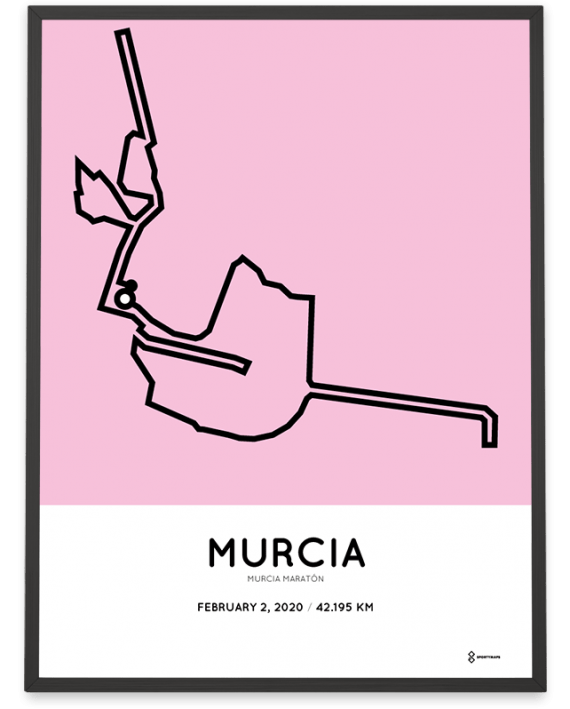 2020 Murcia maraton course poster Sportymaps