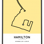 2019 Hamilton Road2hope marathon course poster