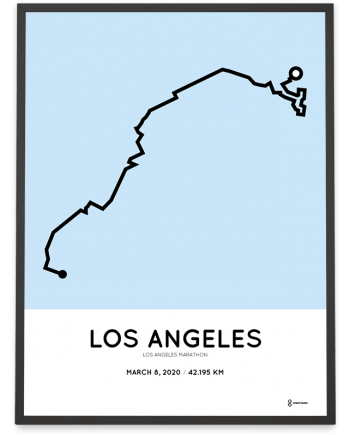 2020 Los Angeles marathon course poster