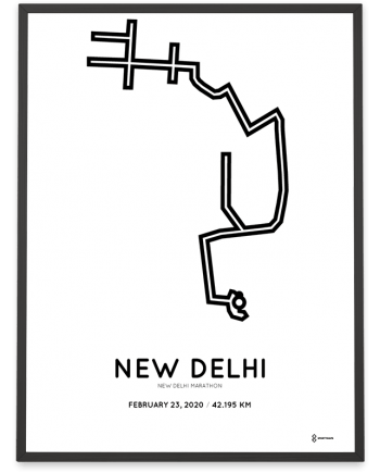 2020 New Delhi marathon routemap print