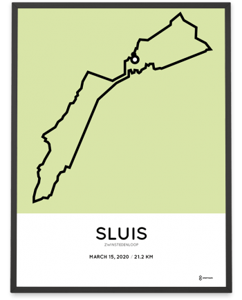 2020 Zwinstedenloop halve marathon sluis route print