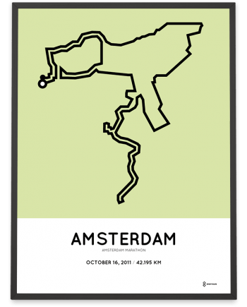 2011 Amsterdam marathonermap route poster