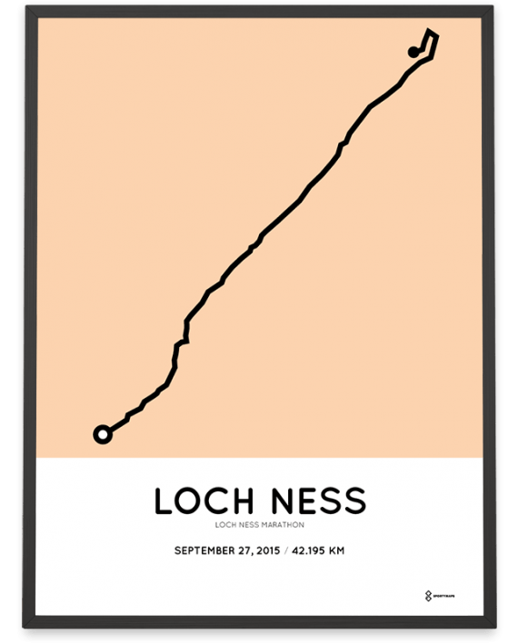 2015 Loch Ness marathon racetrace poster